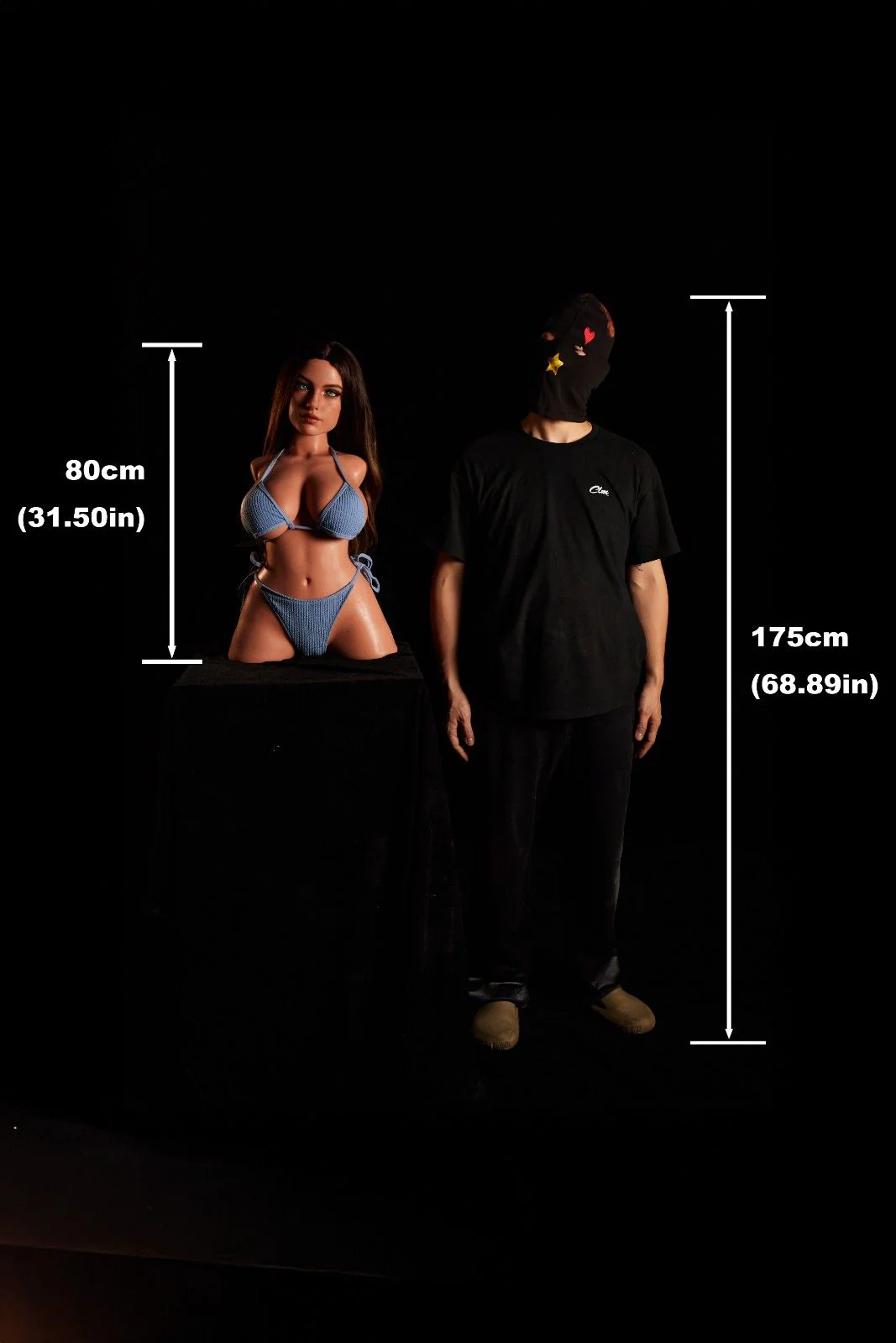 80cm (2ft6") Brunette Sexy Silicone Sex Doll Torso - G-cup - Eliza - Image 18