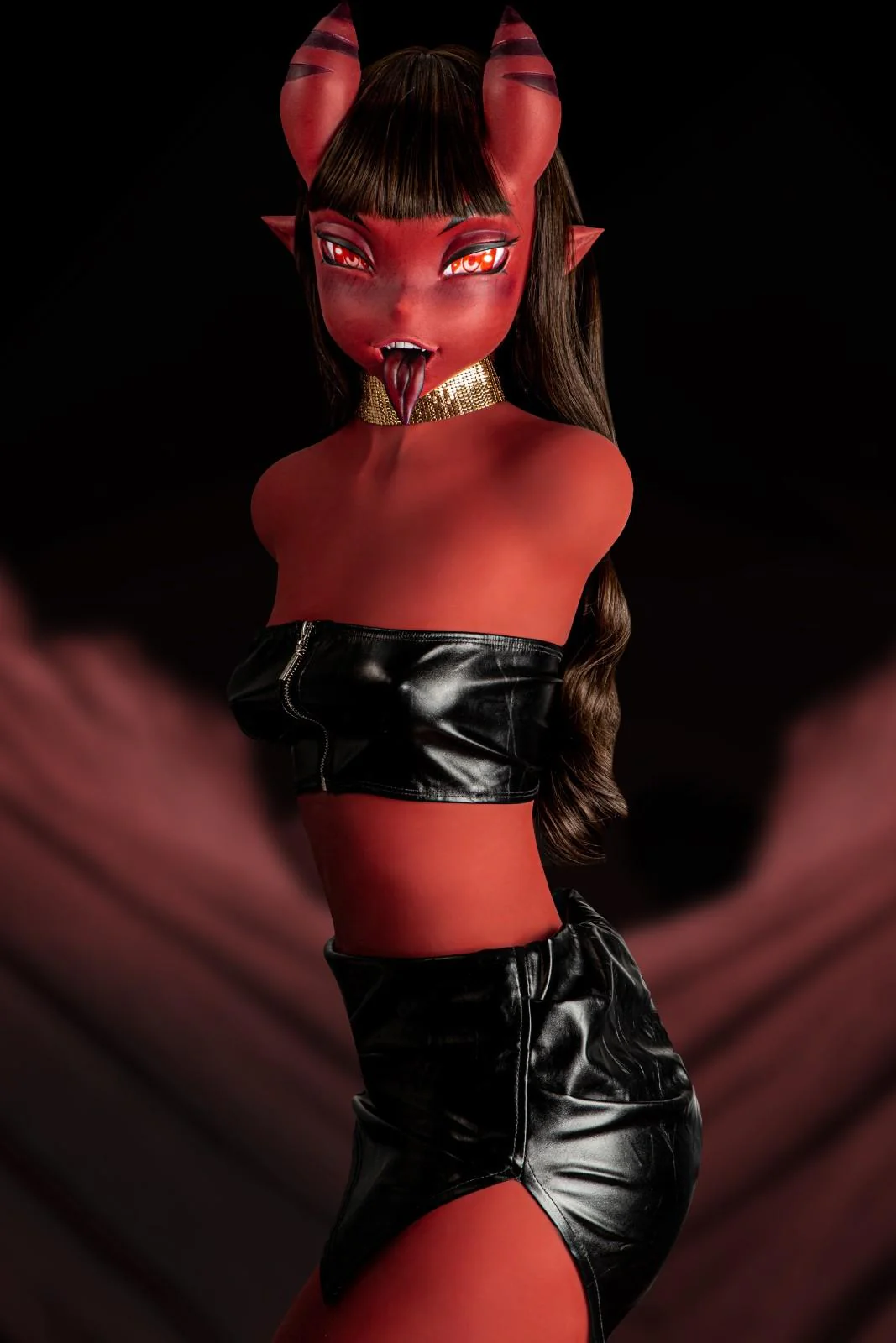 110cm (3ft6") Red Hell Fantasy Hybrid Sex Doll Torso - Meru - Image 6