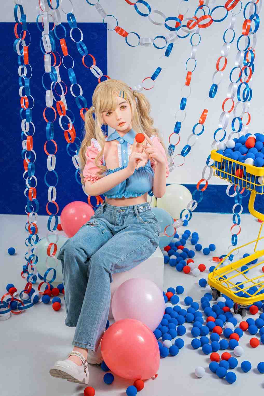 148cm (4ft8") Blonde Asian Silicone Doll - C-Cup - Amily - Image 2