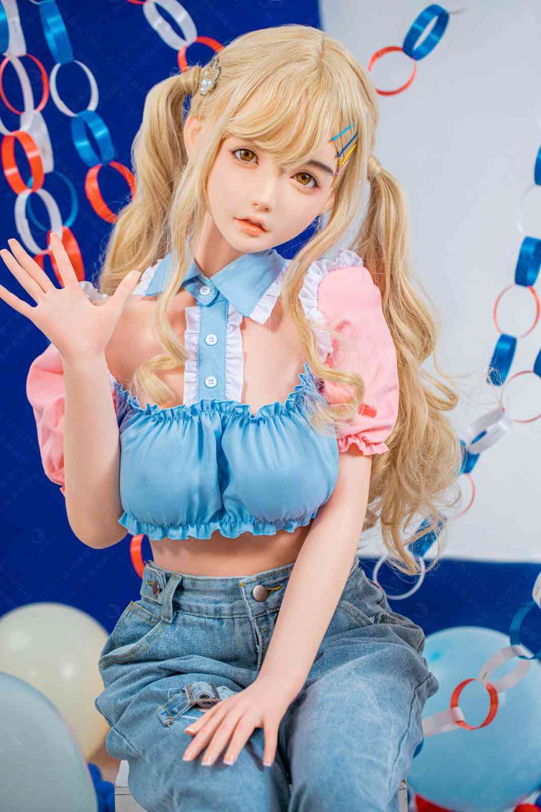 148cm (4ft8") Blonde Asian Silicone Doll - C-Cup - Amily - Image 4