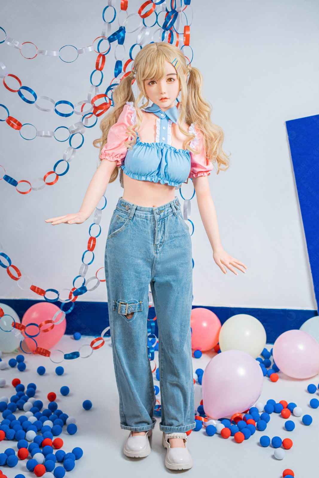 148cm (4ft8") Blonde Asian Silicone Doll - C-Cup - Amily - Image 9