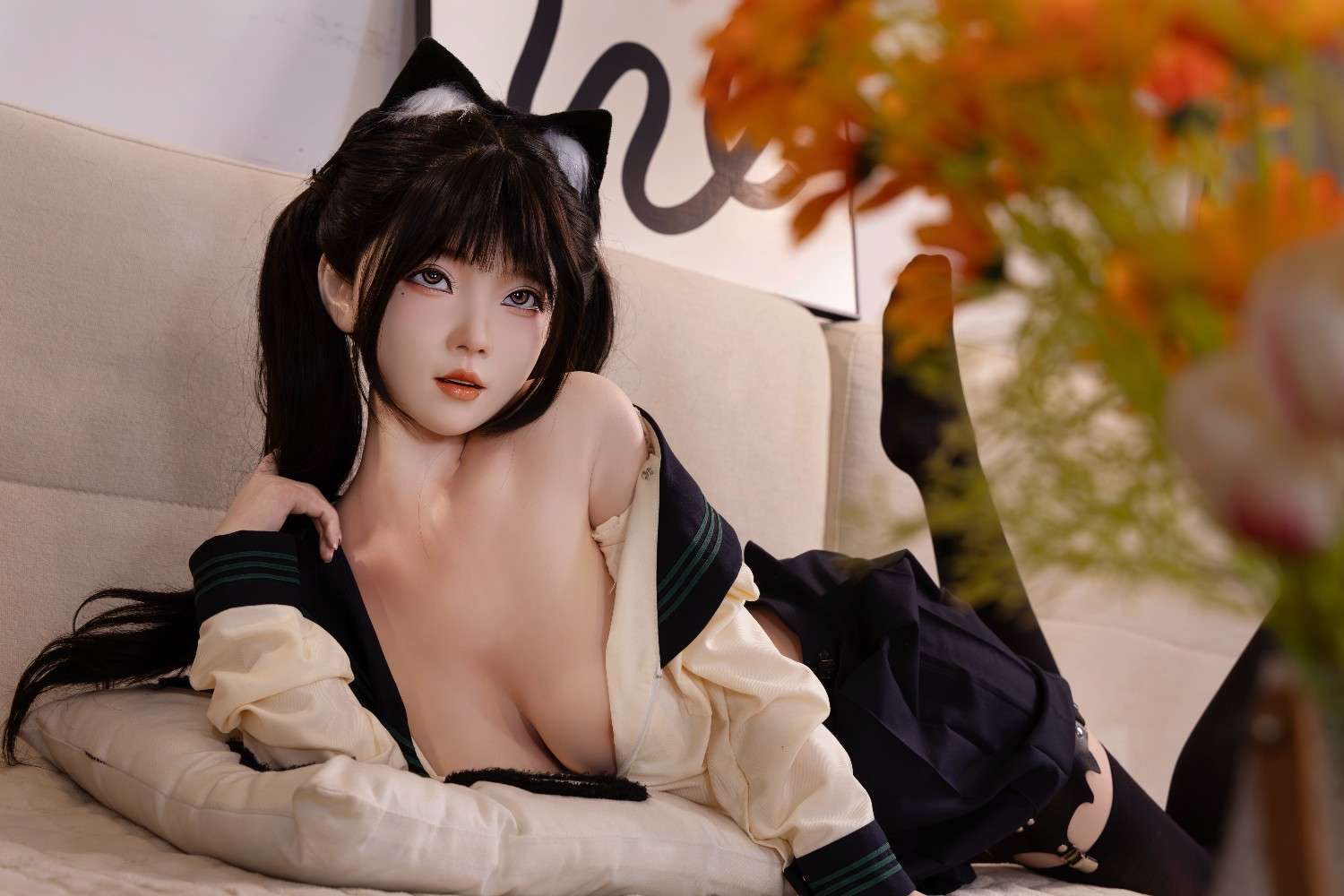 148cm (4ft8") Lifelike Asian Silicone Love Doll - C-Cup - Tamaki - Image 11