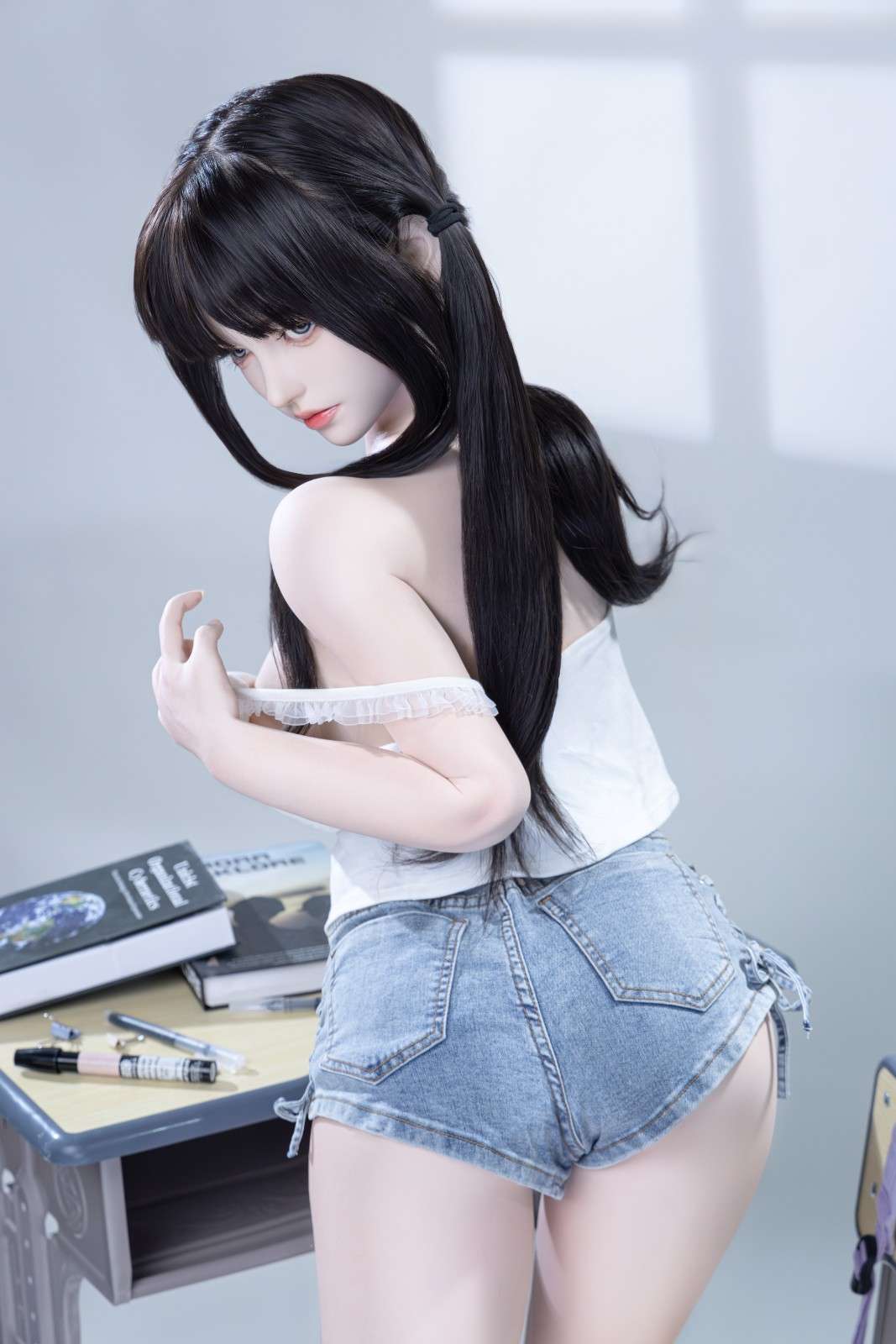 148cm (4ft8") Tender Asian Silicone Doll - C-Cup - Linn - Image 7
