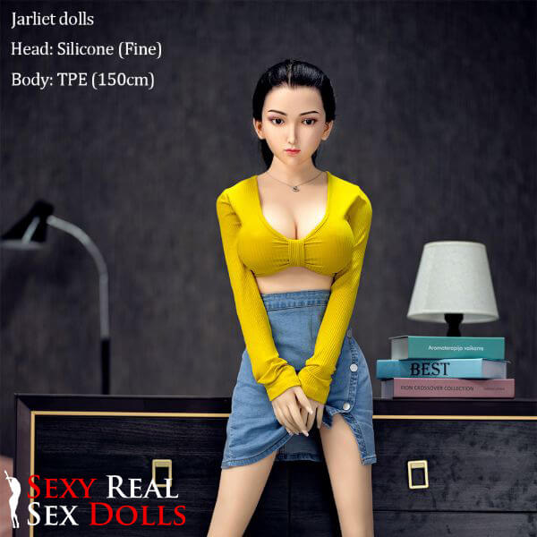 150cm (4ft9') Curvy Black-Haired Hybrid Sex Doll - Fine - Image 3