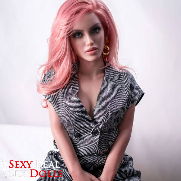 153cm (5ft) Pink-Haired Silicone Sex Doll - Elegant Fantasy Girl - Pag - Image 5