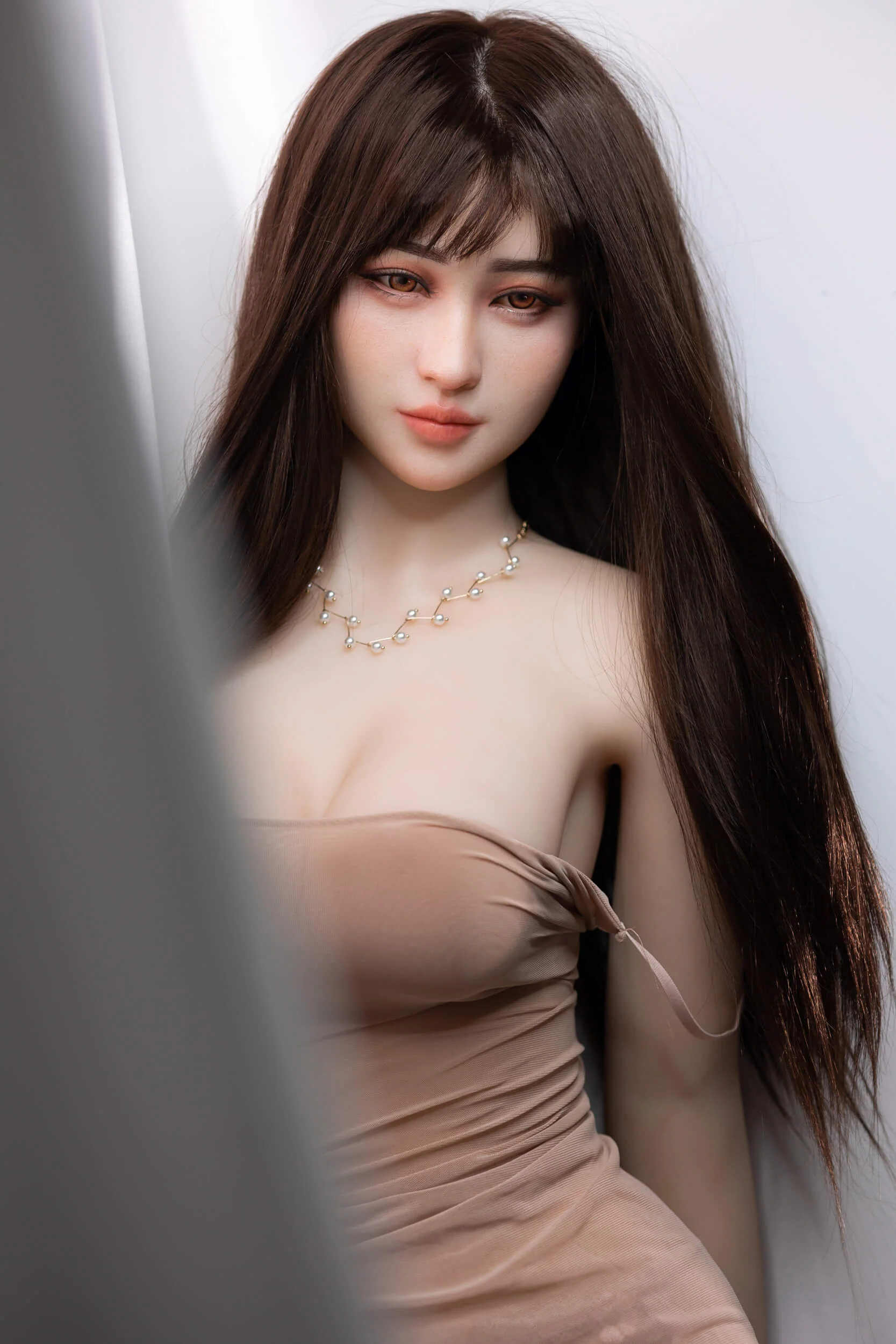 158cm (5ft1") Elegant Hybrid Sex Doll Head #01 with Implanted Hair - Olivia - Image 15