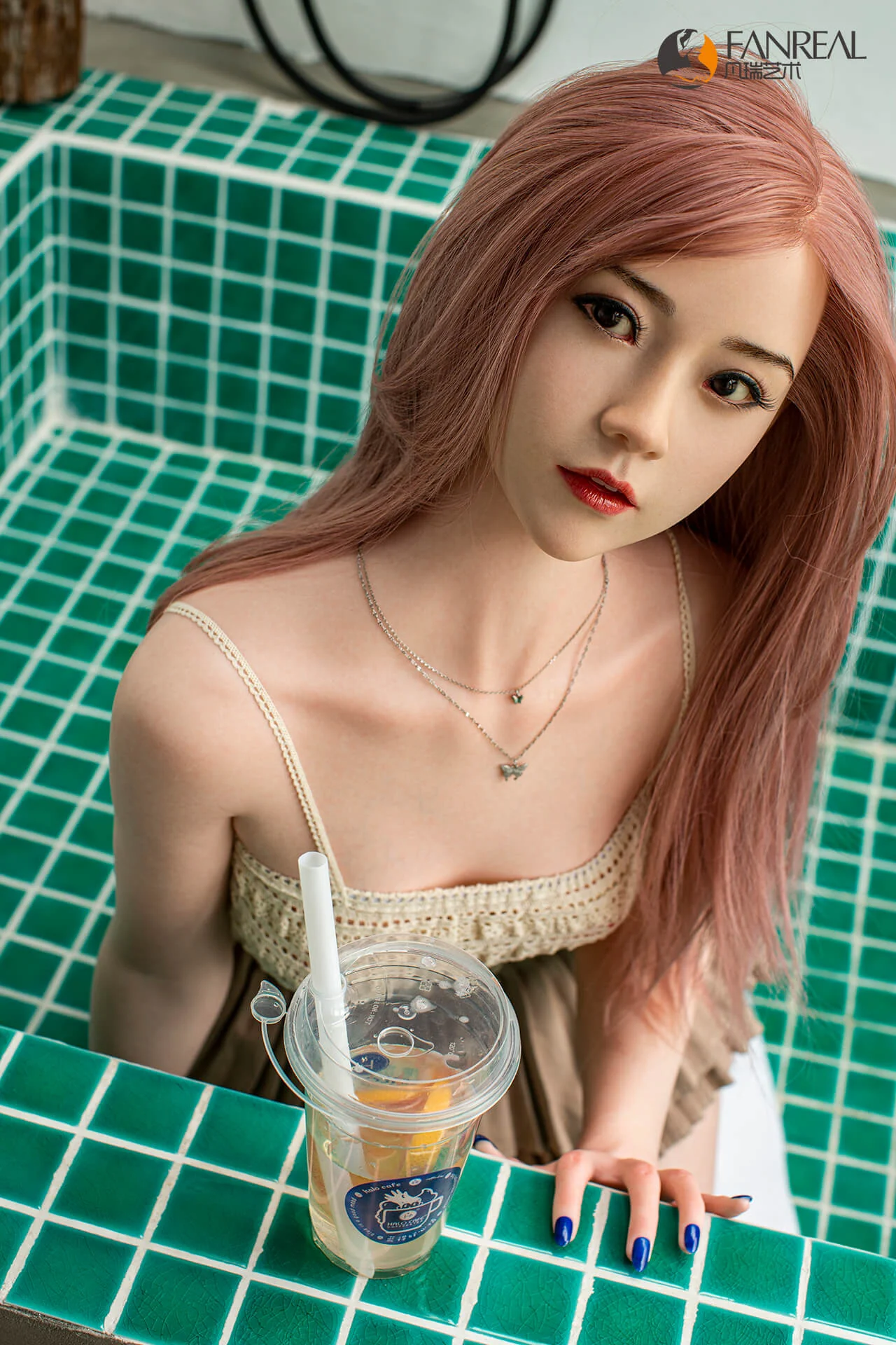 158cm (5ft1") Exotic Pink Hair Silicone Sex Love Doll - B-Cup - Qian - Image 8