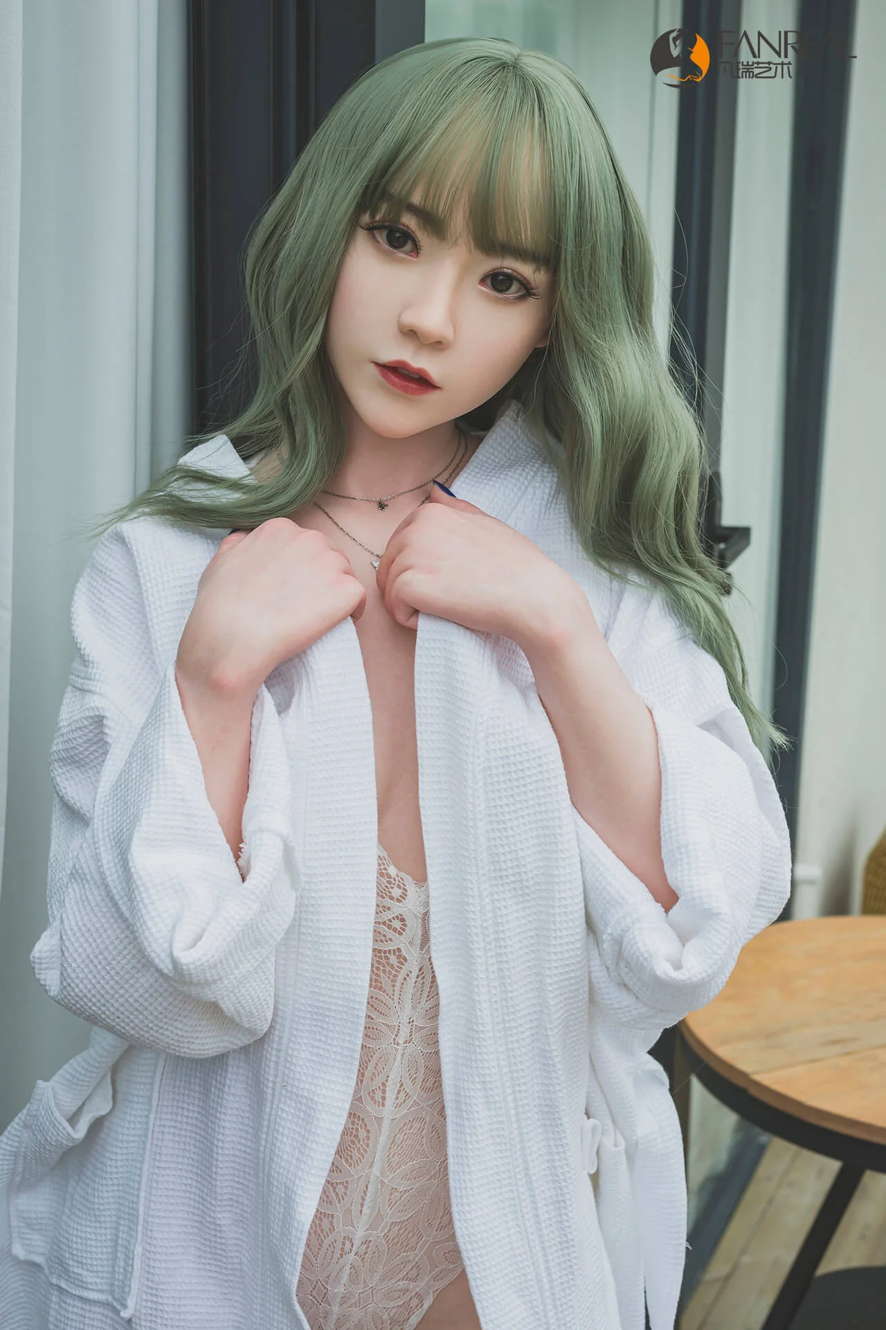 158cm (5ft1") Green Hair Silicone Sex Doll - B-Cup - Qian - Image 10