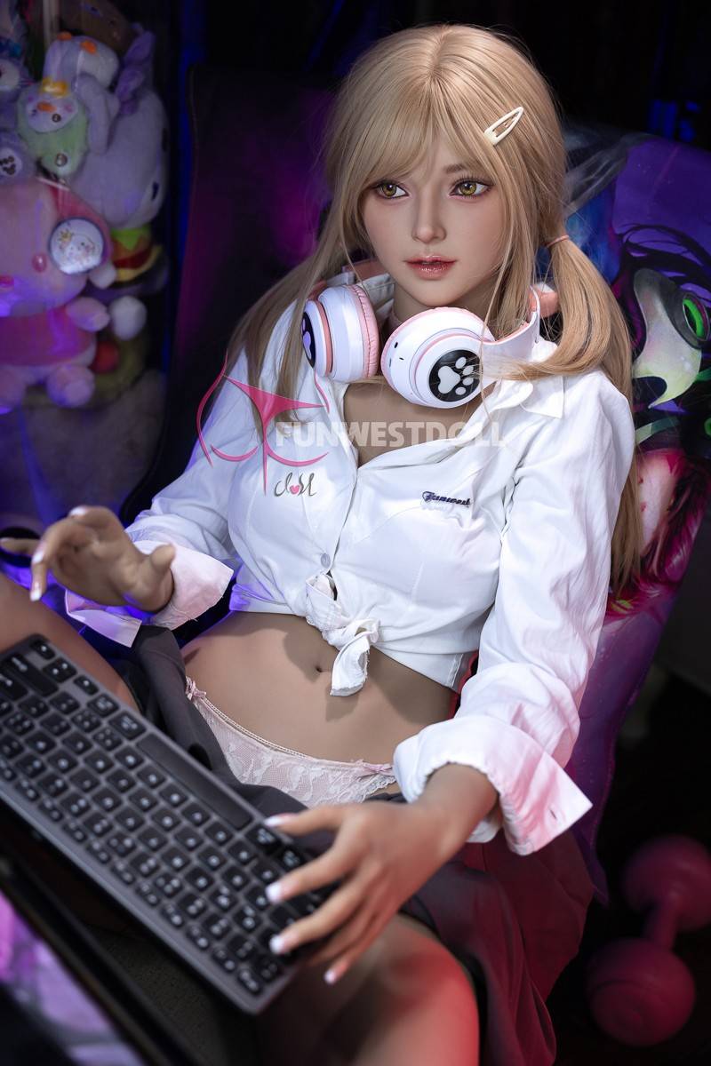 159cm (5ft2") Blonde Gamer S-TPE Sex Doll – Exquisite Asian - A-Cup - In Stock | US Only - Image 23
