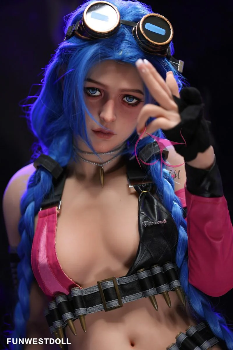 159cm (5ft2') A-Cup Jinx Cosplay Premium Tpe Sex Doll - Assos - Image 3