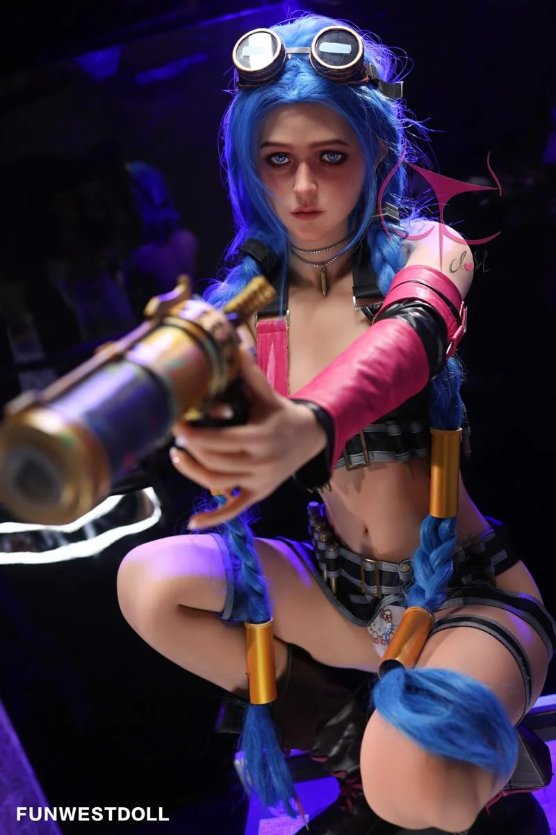 159cm (5ft2') A-Cup Jinx Cosplay Premium Tpe Sex Doll - Assos - Image 6