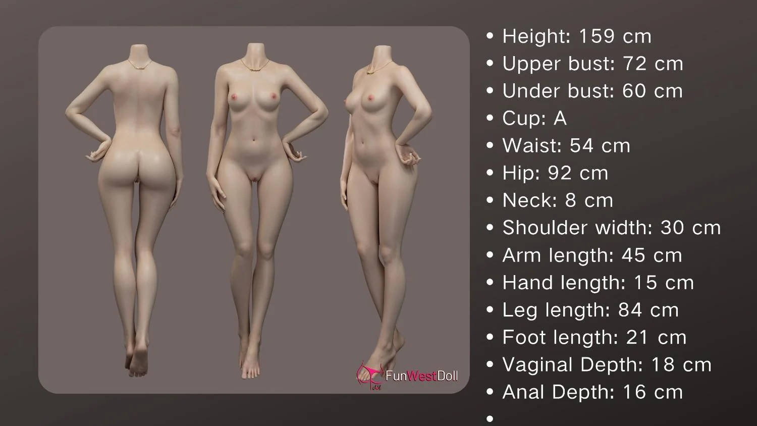 159cm (5ft2") Slim Latin Fantasy Silicone Sex Doll - A-Cup - Image 34