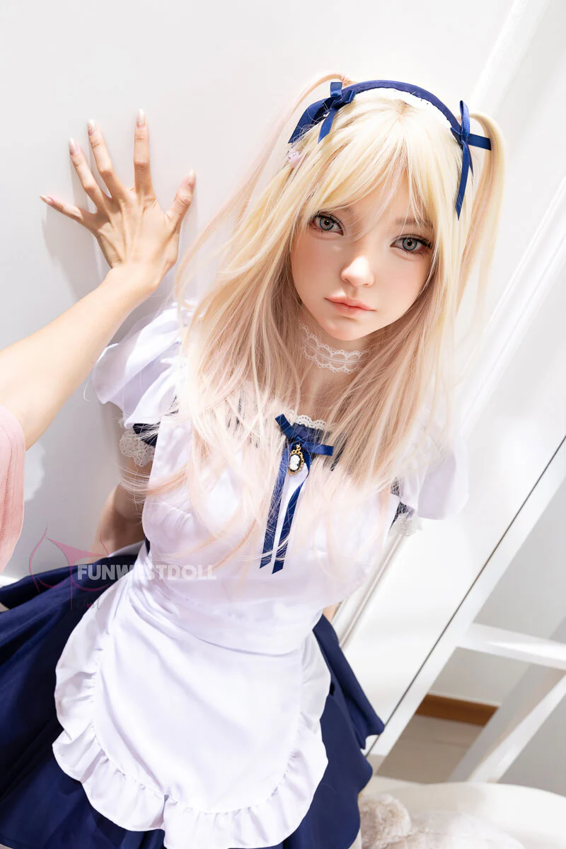 159cm (5ft2") A-Cup Tender Asian Fantasy Beauty Blonde Silicone Sex Doll - Image 6