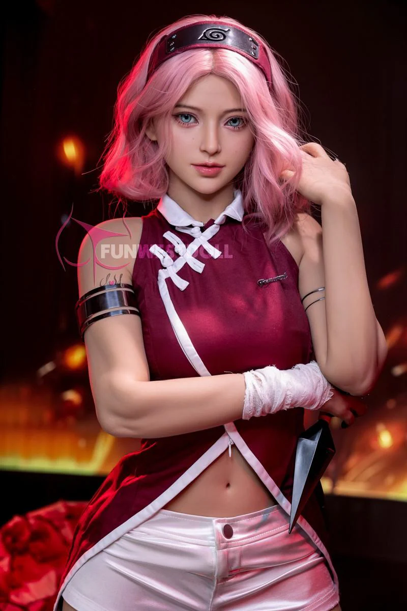 159cm (5ft2") Wonderland Pink Hair Anime Sex Doll - A-Cup - Alice - In Stock USA - Image 4