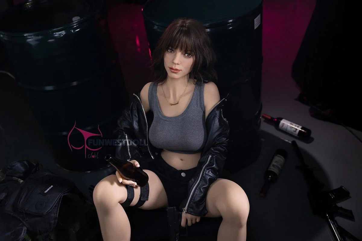 159cm (5ft2') F-Cup TPE Sex Doll – Cosplay Gun Girl Fantasy Doll for Gamers - Eve - Image 10