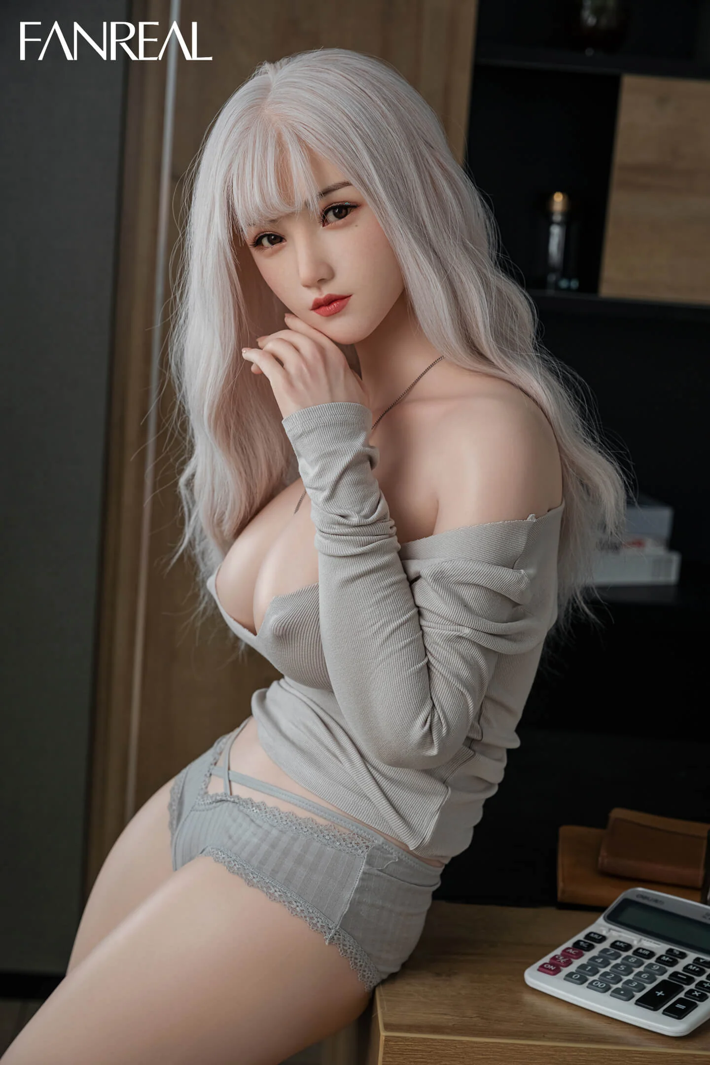 159cm (5ft2") Silver Haired Silicone Sex Doll - F-Cup - Yao - Image 9