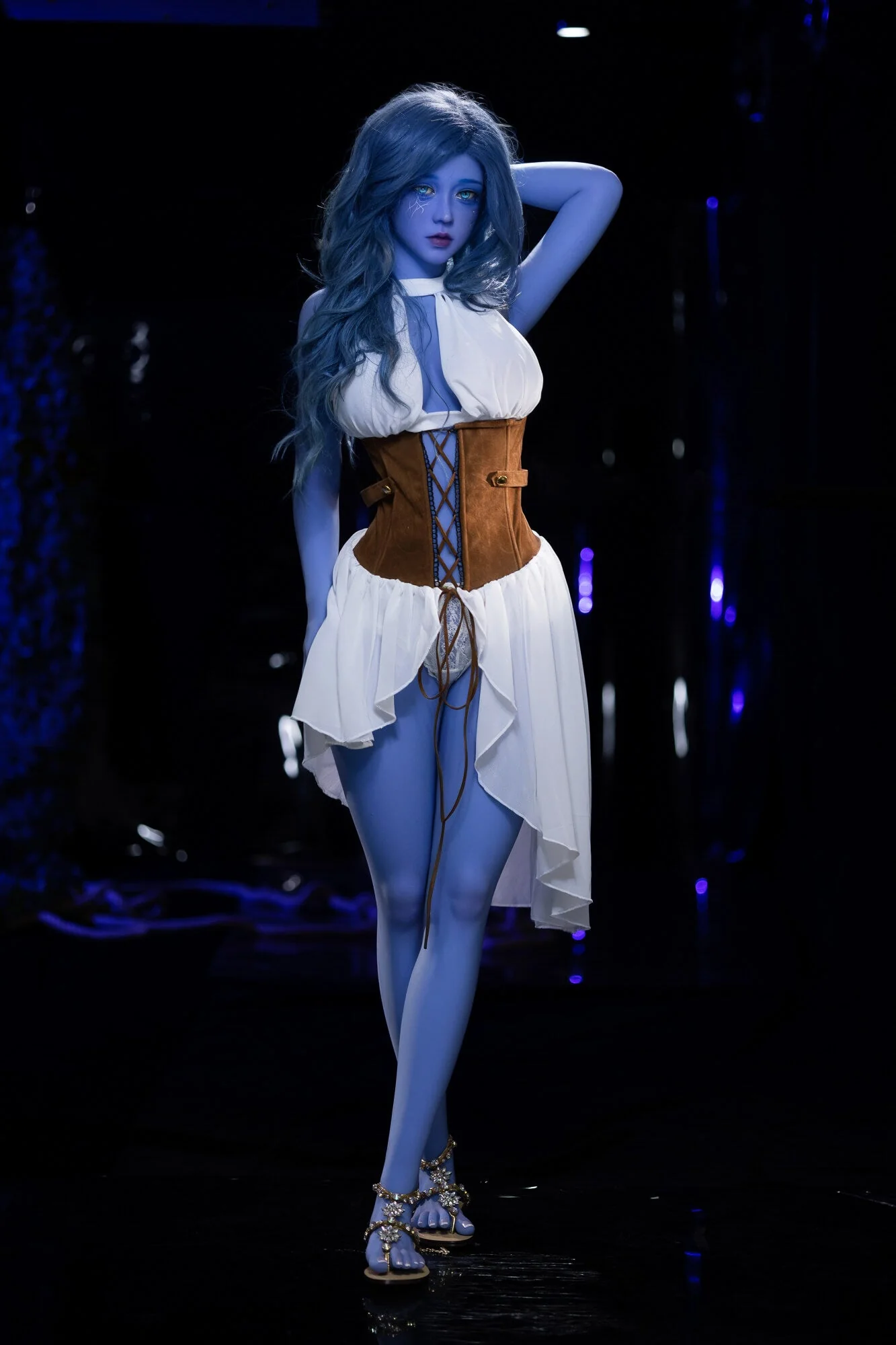 160cm (5ft2") Witch Blue Skin TPE Sex Doll - Elowen - Image 3