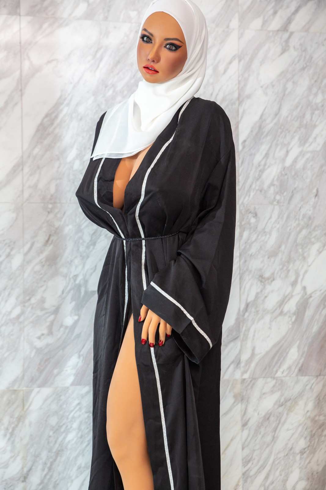 160cm (5ft3") Middle Eastern Muslim Curvy Hijab Lady TPE Body with a Silicone Head Sex Doll - Zaryab - Image 7