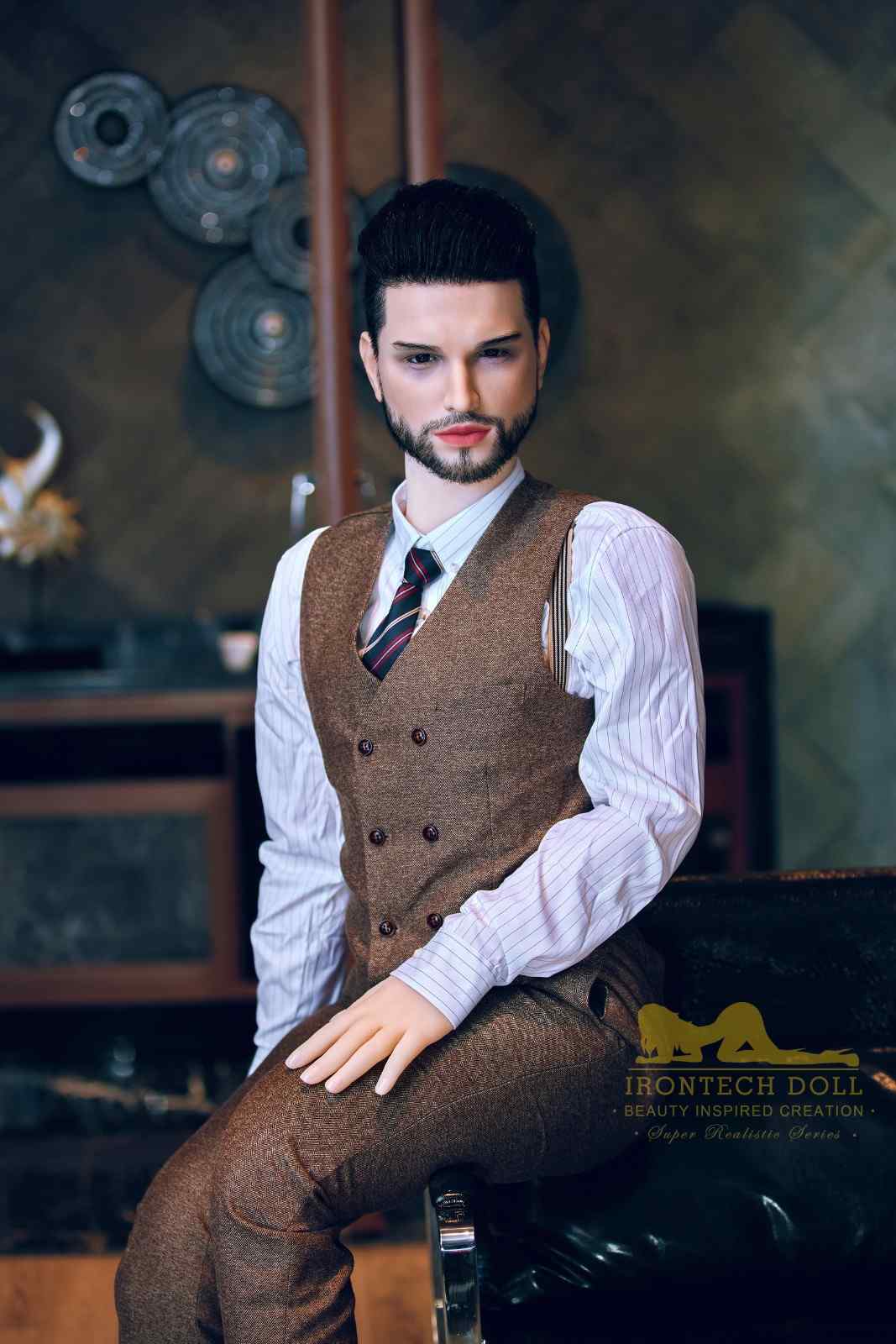 162cm (5ft4') Fine Eligible Bachelor with Silicone Head Male Sex Doll- Zayn - Image 10