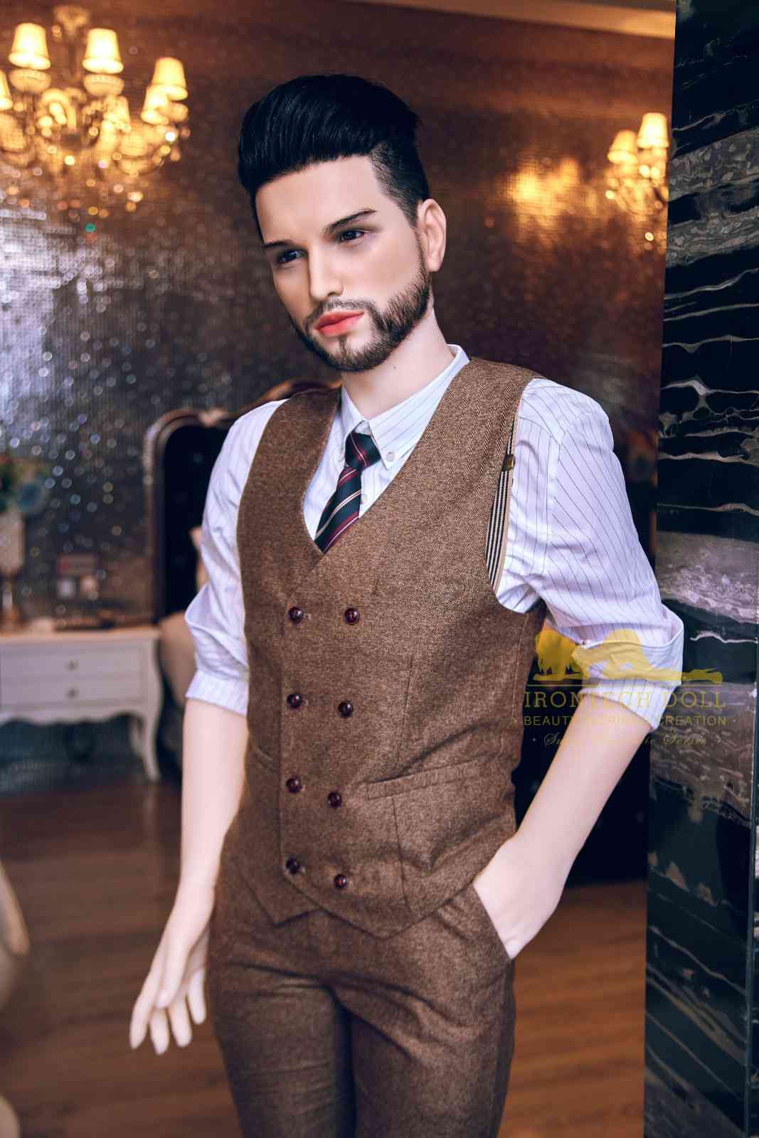 162cm (5ft4') Fine Eligible Bachelor with Silicone Head Male Sex Doll- Zayn - Image 12
