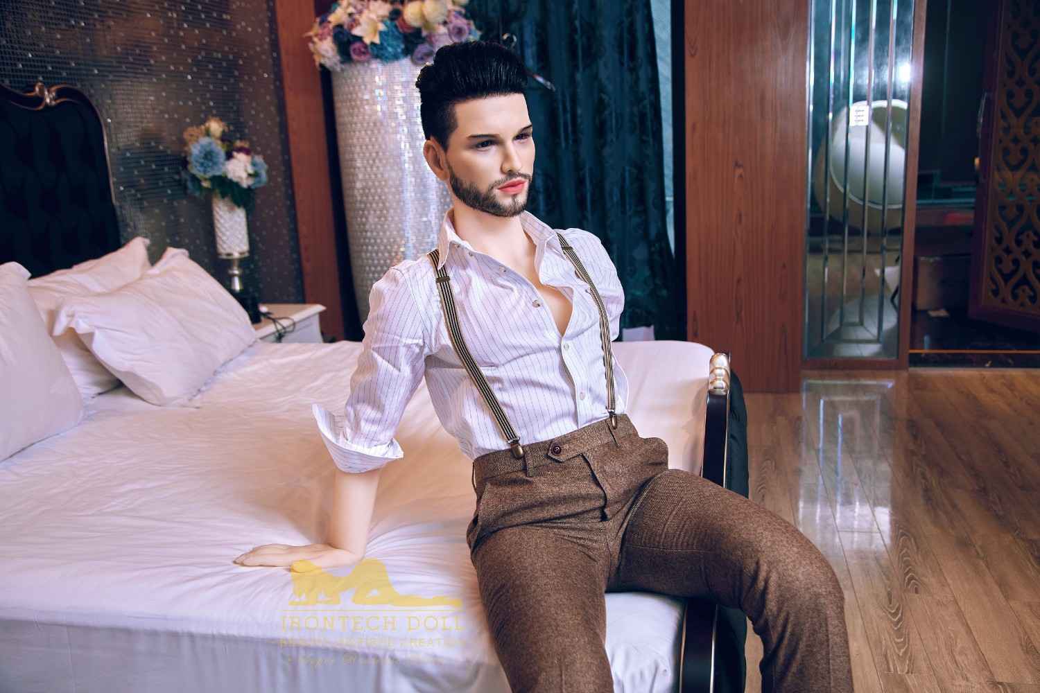 162cm (5ft4') Fine Eligible Bachelor with Silicone Head Male Sex Doll- Zayn - Image 19
