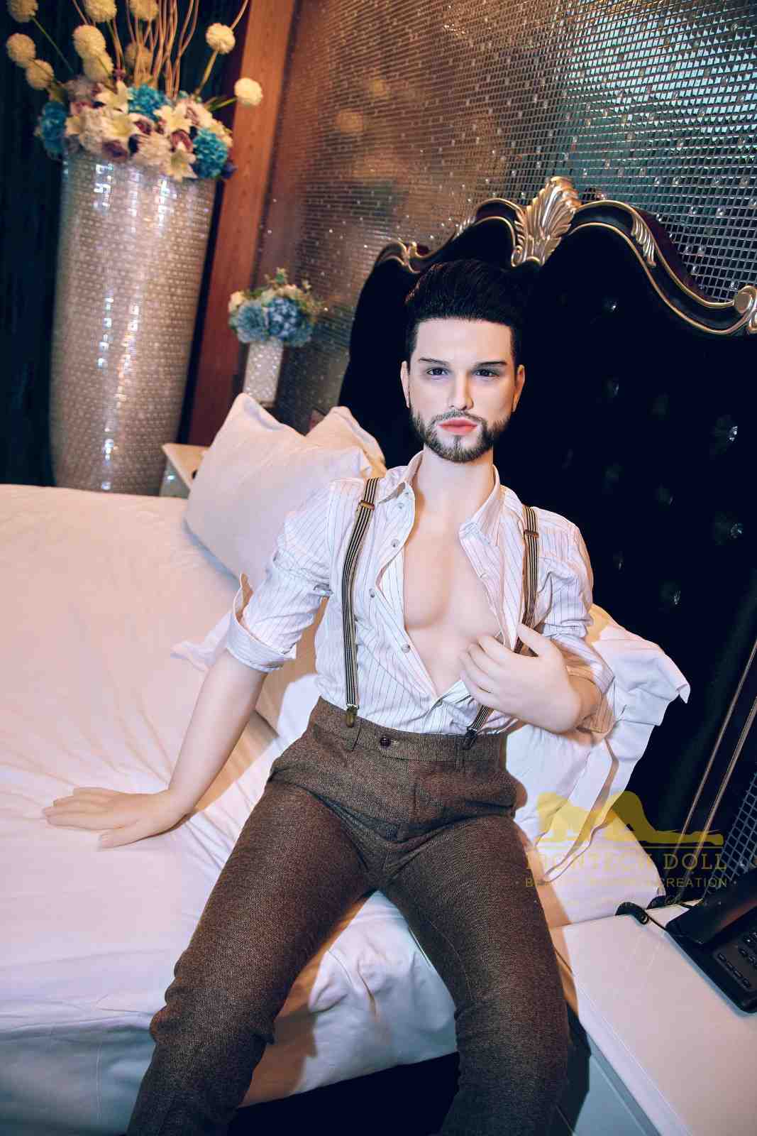 162cm (5ft4') Fine Eligible Bachelor with Silicone Head Male Sex Doll- Zayn - Image 27