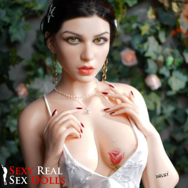 165cm (5ft3') Exotic Tattooed Black-Haired Silicone Sex Doll - Loni - Image 3