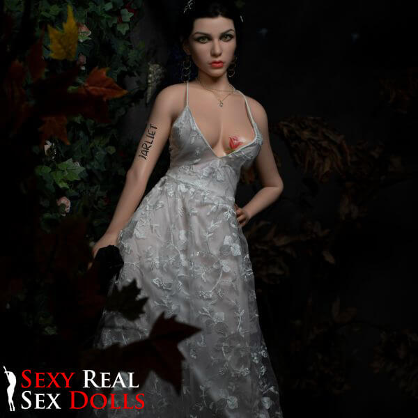 165cm (5ft3') Exotic Tattooed Black-Haired Silicone Sex Doll - Loni - Image 7