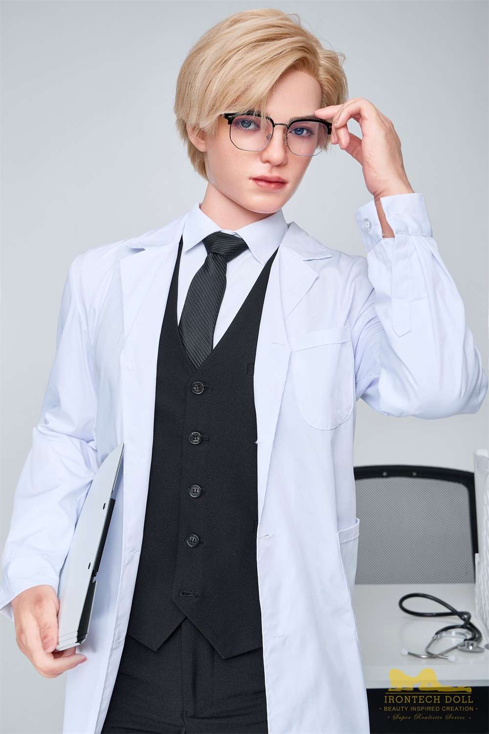 170cm (5ft5") British Silicone Male Sex Doll – Golden-Haired Fantasy Doctor - Lucas - Image 4