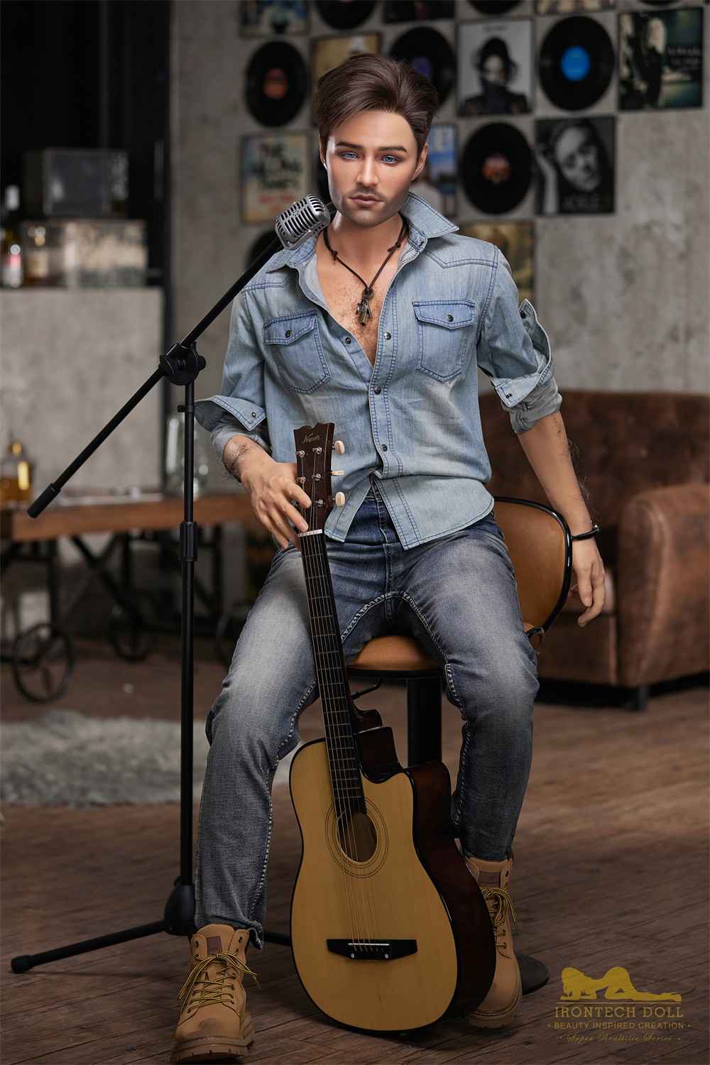 170cm (5ft5') Handsome Singer-Style Gentleman Silicone Male Sex Doll - Jack - Image 13