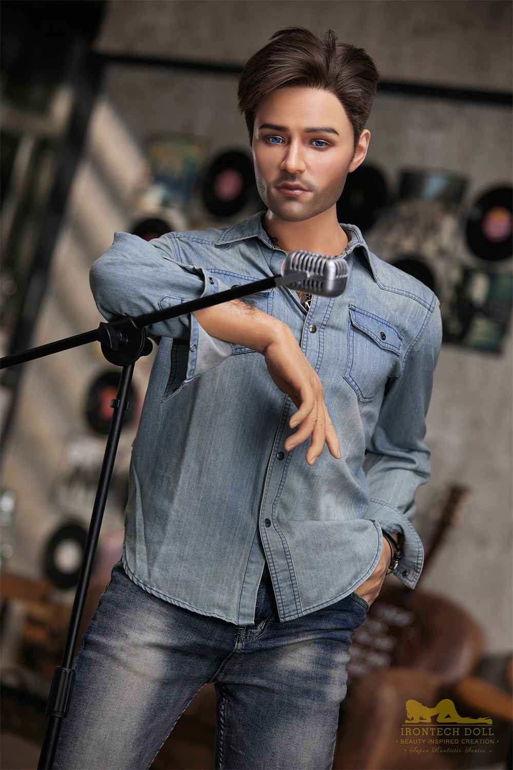 170cm (5ft5') Handsome Singer-Style Gentleman Silicone Male Sex Doll - Jack - Image 6