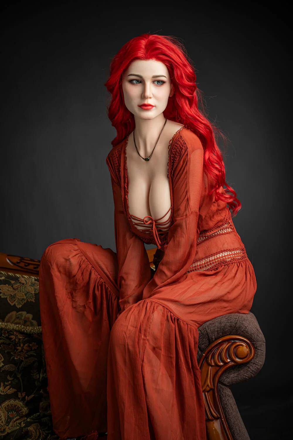 171cm (5ft9") Passion Red Girl Silicone Sex Doll - D-Cup - Eva - Image 4