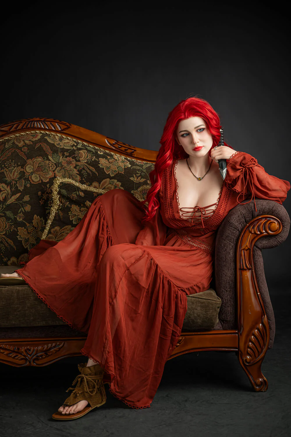 171cm (5ft9") Passion Red Girl Silicone Sex Doll - D-Cup - Eva - Image 6