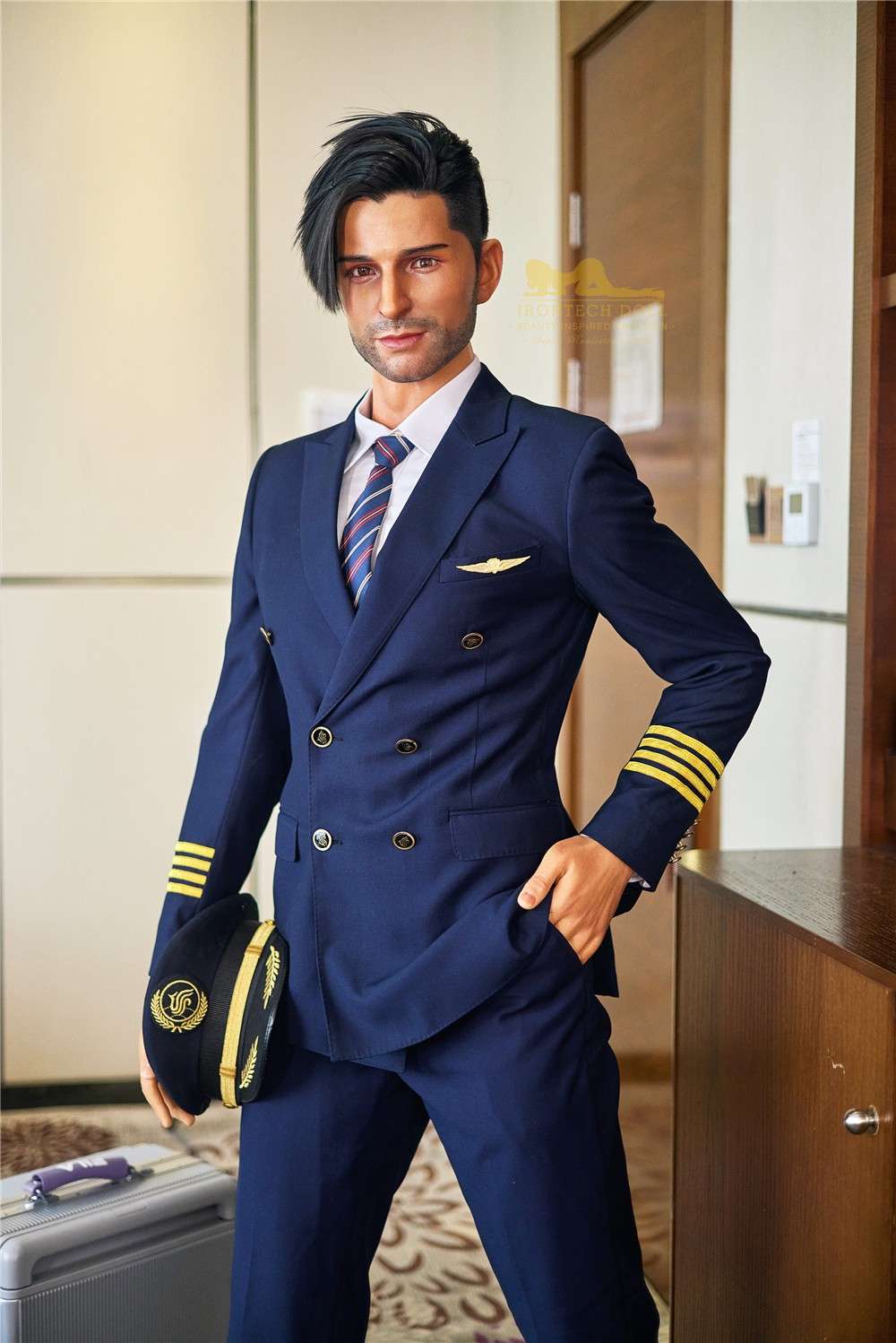 176cm (5ft7') Luxury Airline Pilot Full Size Silicone Male Sex Doll - George - Image 11
