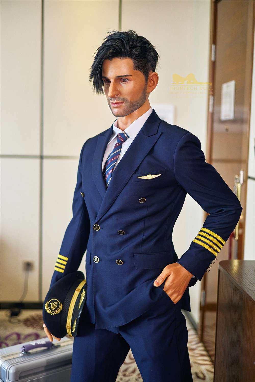 176cm (5ft7') Luxury Airline Pilot Full Size Silicone Male Sex Doll - George - Image 12