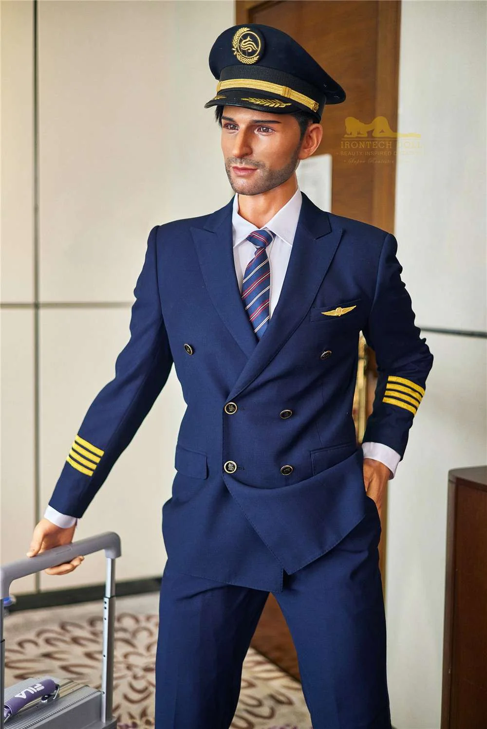 176cm (5ft7') Luxury Airline Pilot Full Size Silicone Male Sex Doll - George - Image 3