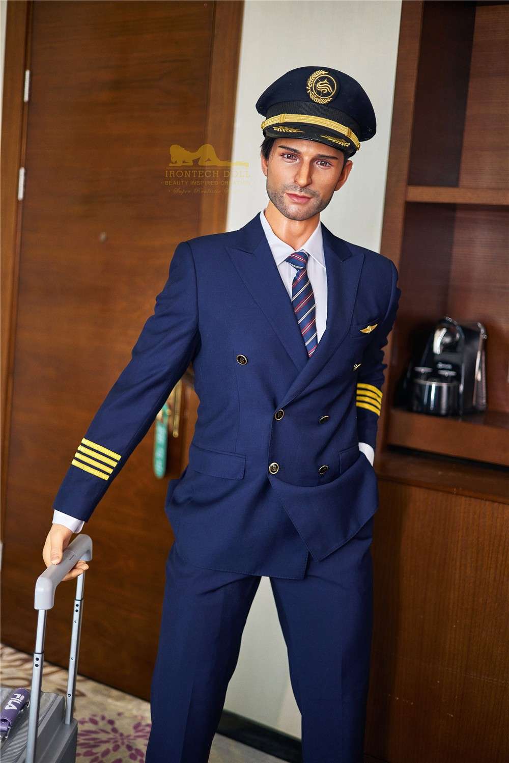 176cm (5ft7') Luxury Airline Pilot Full Size Silicone Male Sex Doll - George - Image 4