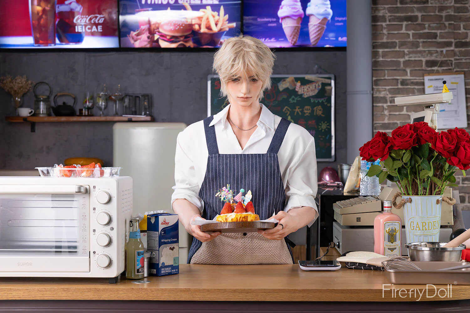 180cm (5ft9") Pastry Chef Silicone Sex Male Doll - Jiang Ling - Image 16