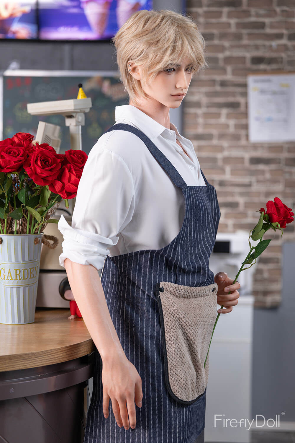 180cm (5ft9") Pastry Chef Silicone Sex Male Doll - Jiang Ling - Image 2