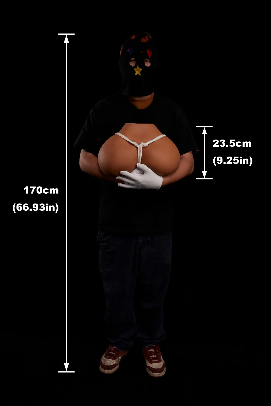 23.5cm (9.2") Big Butt RS-6 Cinnamon Skin Tone - Silicone Butt Torso - Climax Doll Pro - Image 16