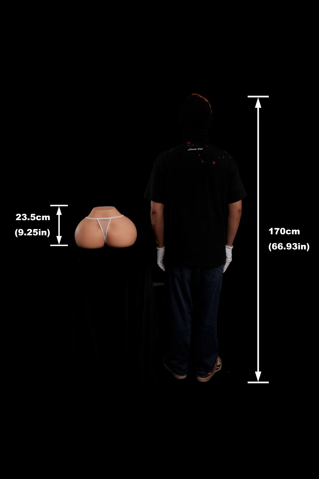 23.5cm (9.2") Big Butt RS-6 Yellow - Silicone Sex Torso - Climax Doll Pro - Image 19