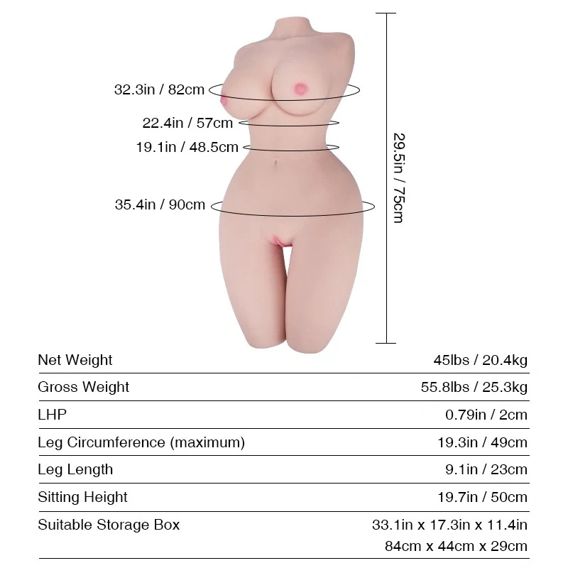 75cm (29.5") Japanese Torso Sex Doll – Ruka Momoto - Image 24
