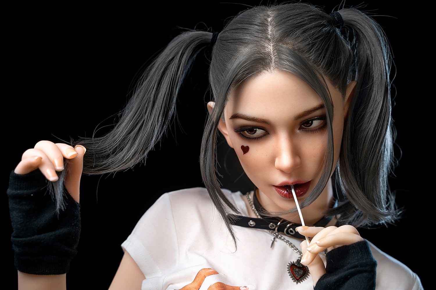 173cm (5f8") Gothic Sex Doll with Movable jaw  - In Stock | Europe Only - Image 4