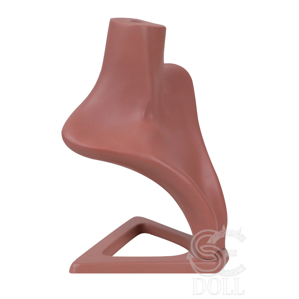 Resin Doll Head Stand - Dark Tan - SE Doll - Image 3